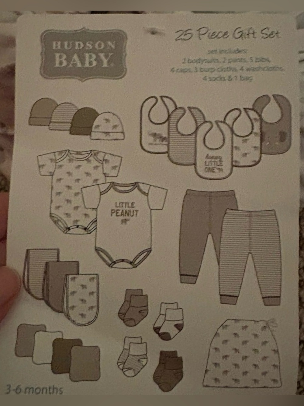 Hudson Baby White and Gray 25-Piece Baby Essentials Set - Picture 4 of 5
